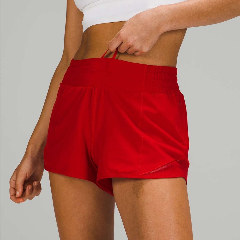 Lululemon Athletica Red Athletic Shorts